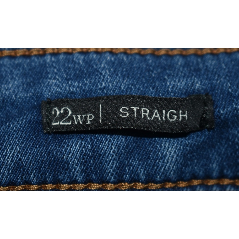 Talbots 22WP Flawless Five-Pocket Straight Leg Jeans Comfy Stretch Blue 5-Pkt - Picture 6 of 16